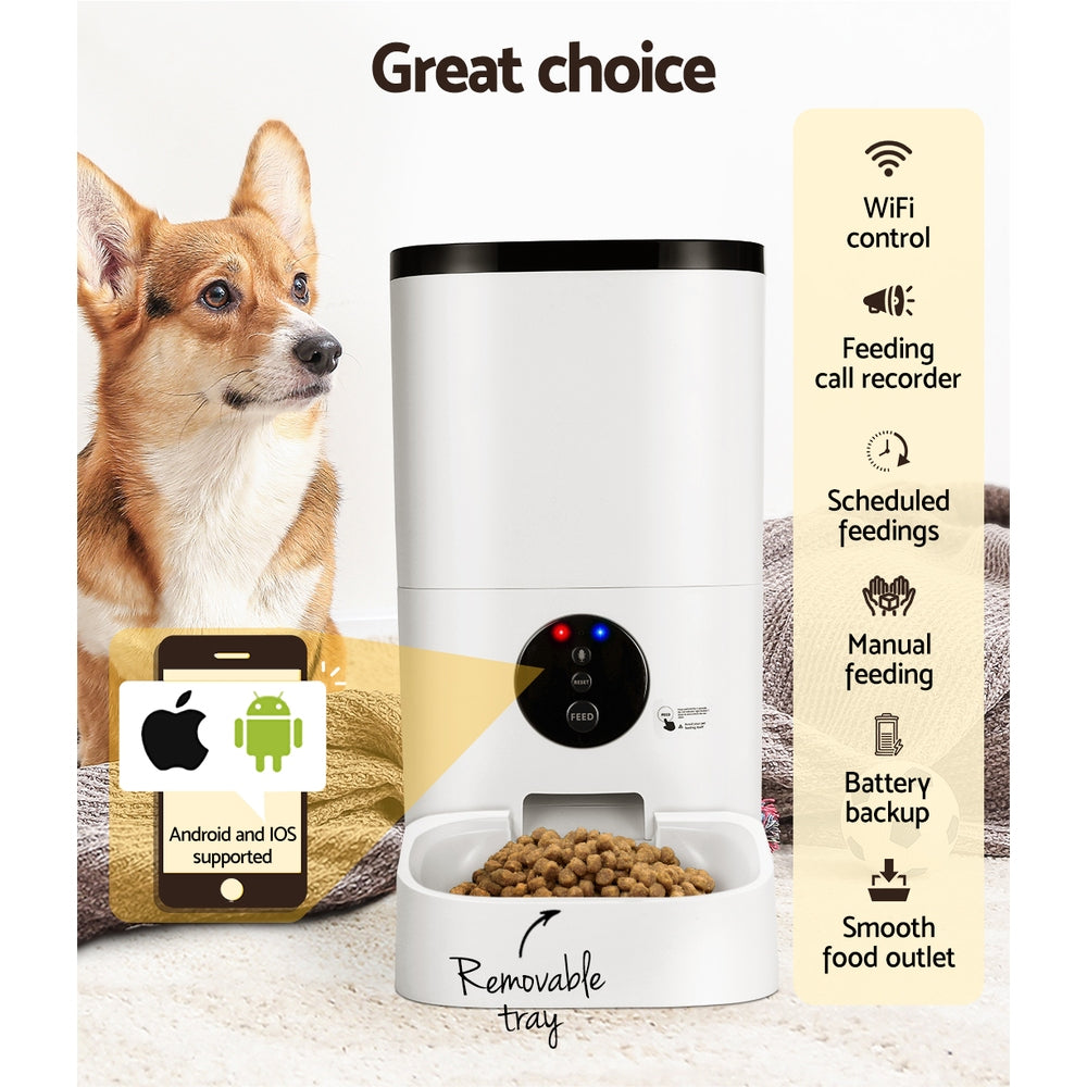 i.Pet Automatic Smart Pet Feeder 6L Auto Wifi App