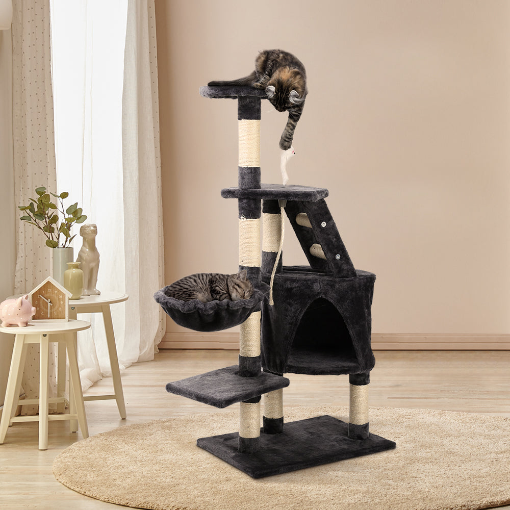 i.Pet Cat Scratcher Tower Multi Level With House 120cm