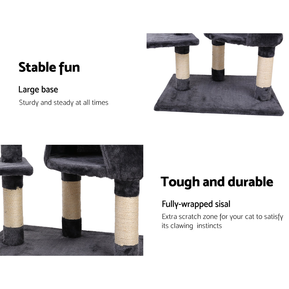 i.Pet Cat Scratcher Tower Multi Level With House 120cm