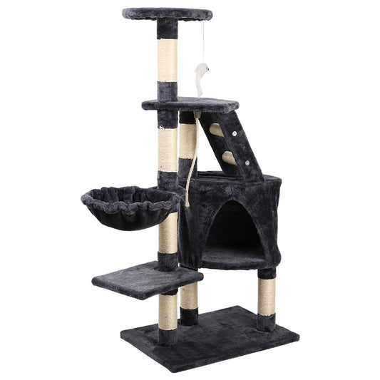 i.Pet Cat Scratcher Tower Multi Level With House 120cm