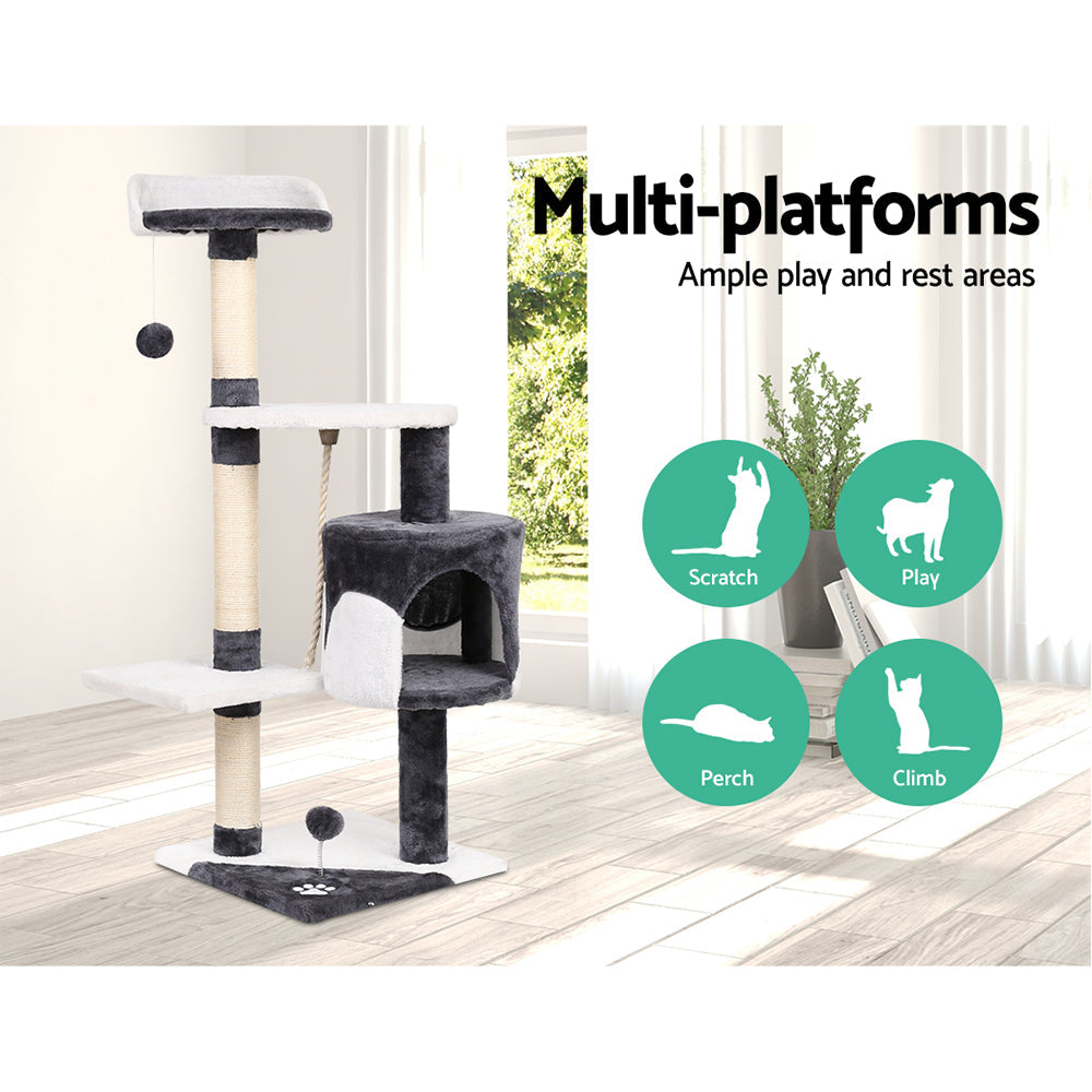 i.Pet Cat Scratcher Tower With House 112cm