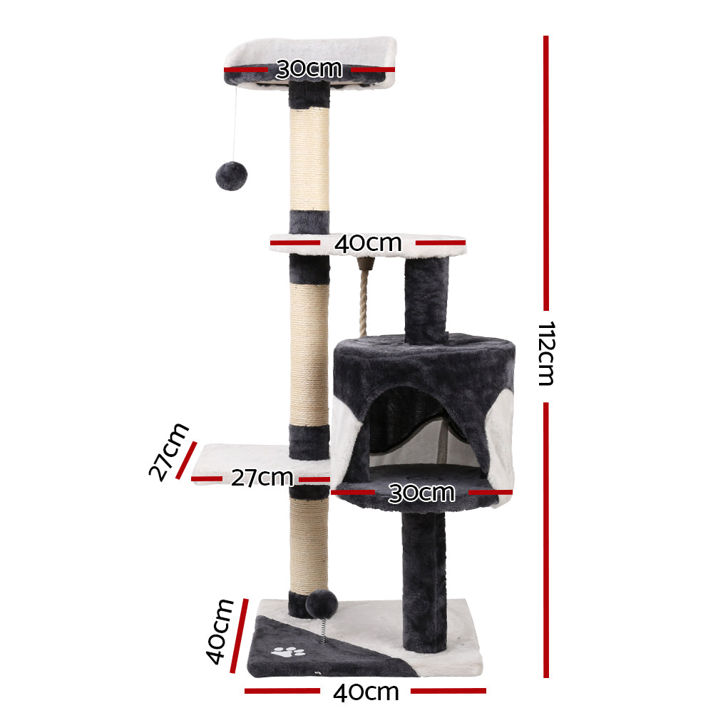 i.Pet Cat Scratcher Tower With House 112cm