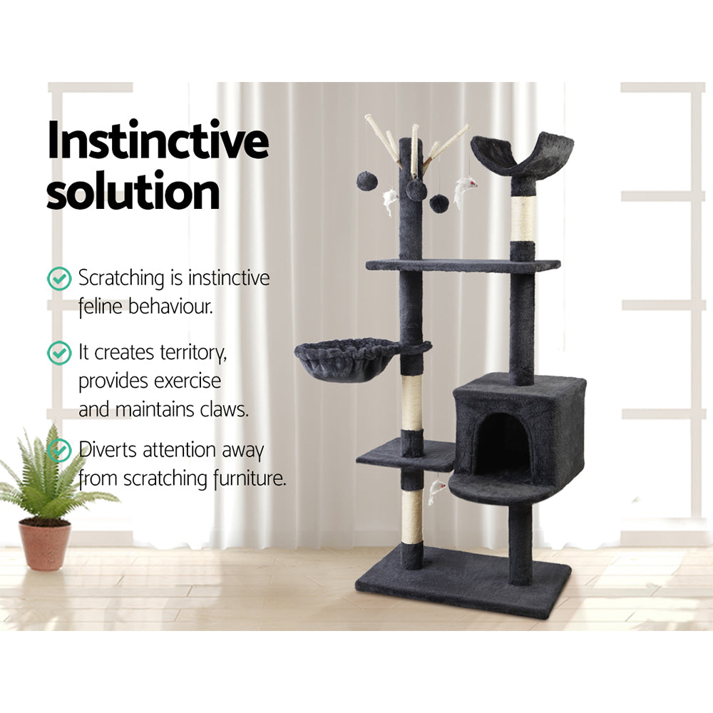 i.Pet Cat Scratcher Tower With House 140cm