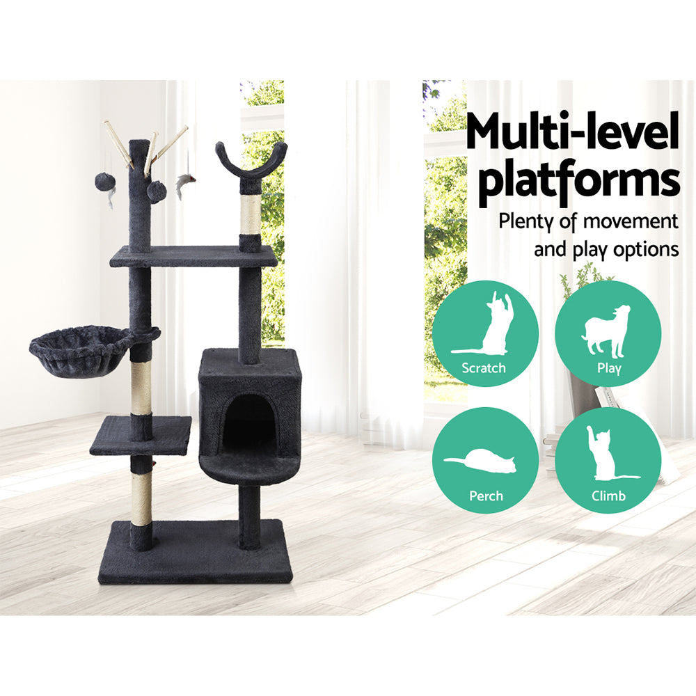 i.Pet Cat Scratcher Tower With House 140cm