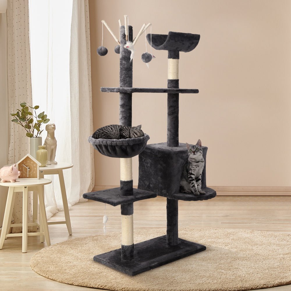 i.Pet Cat Scratcher Tower With House 140cm