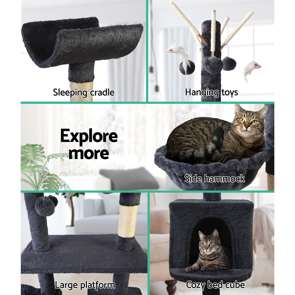 i.Pet Cat Scratcher Tower With House 140cm