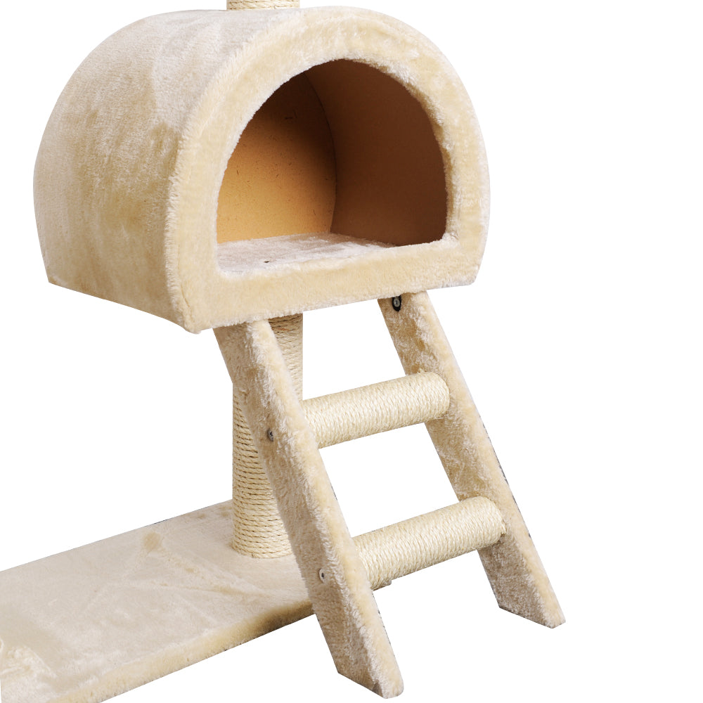 i.Pet Cat Scratcher Tower With House Beige 100cm