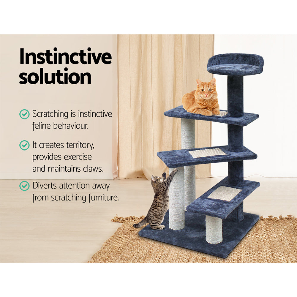 i.Pet Cat Scratcher Tower With Steps 100cm