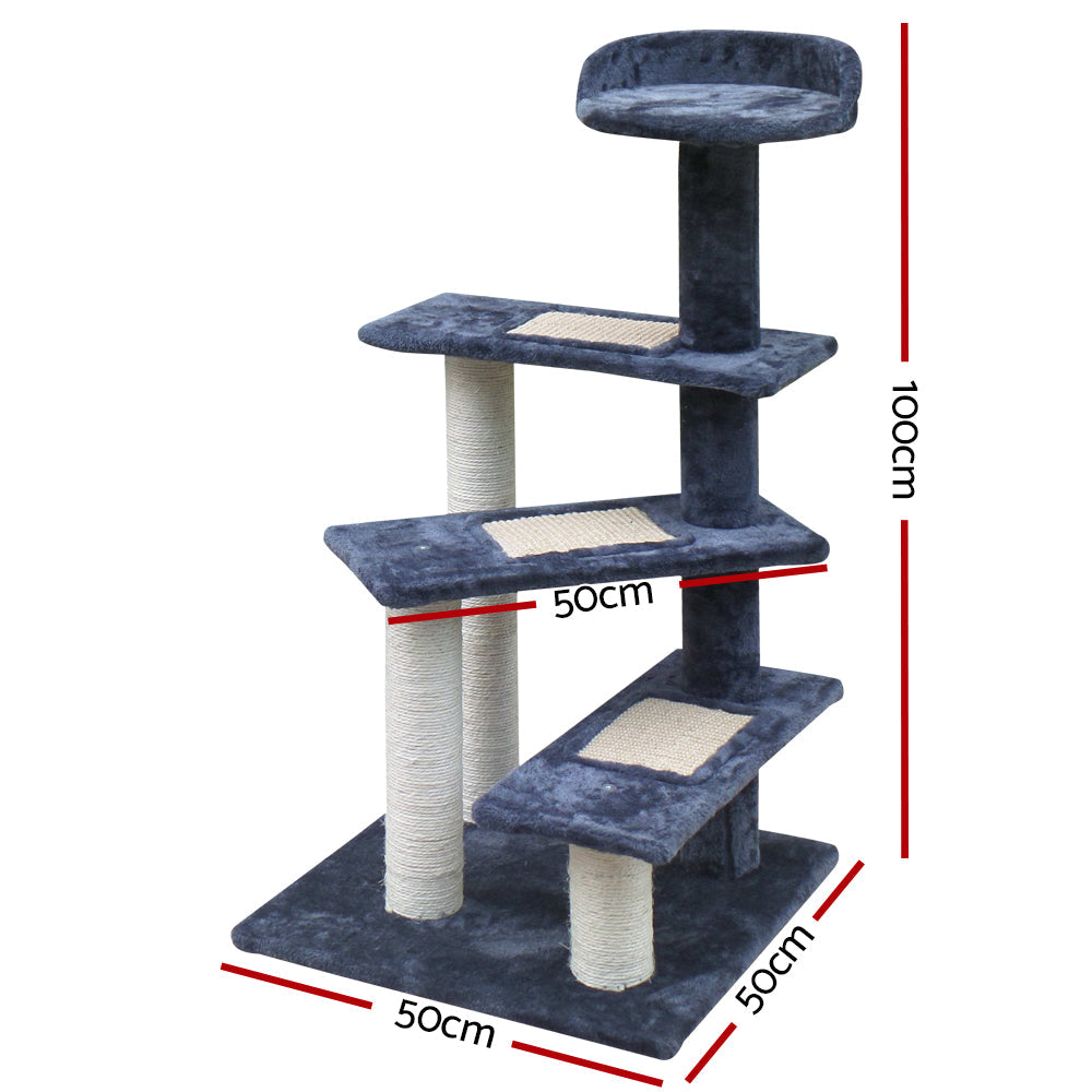 i.Pet Cat Scratcher Tower With Steps 100cm