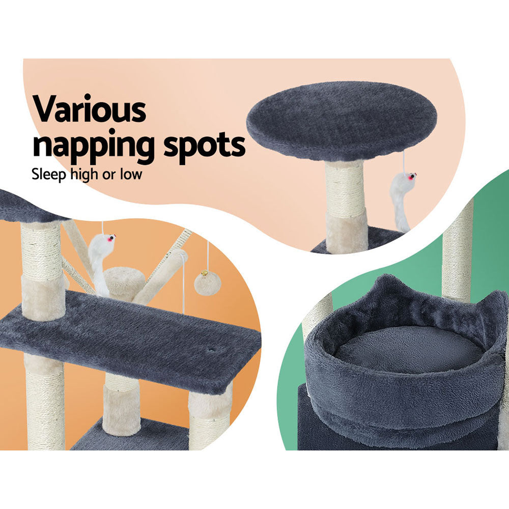 i.Pet Cat Scratcher Tower With Toys 110cm