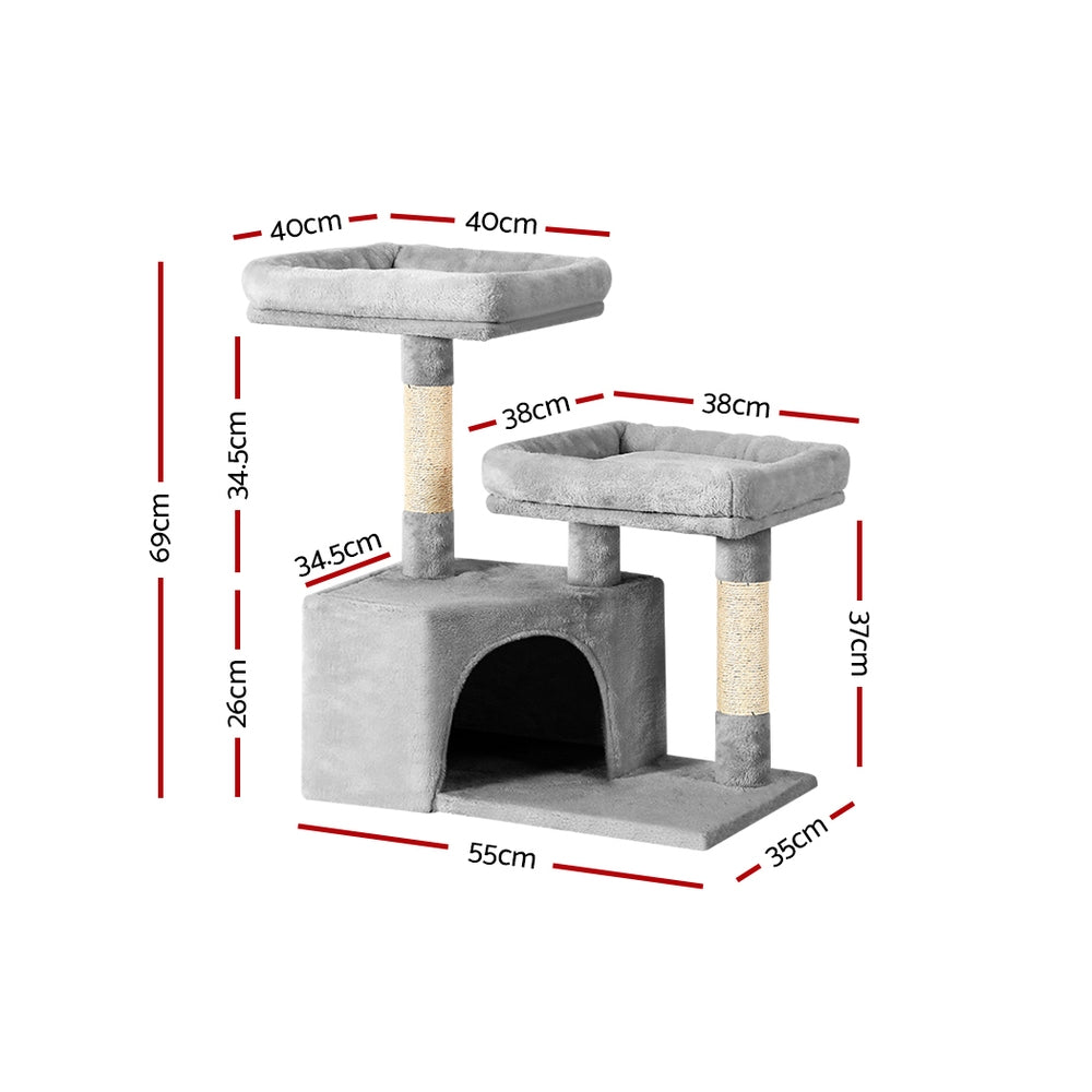 i.Pet Cat Scratcher With House 69cm