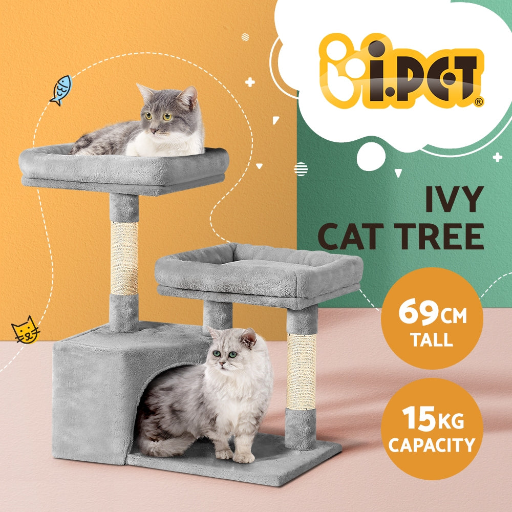 i.Pet Cat Scratcher With House 69cm