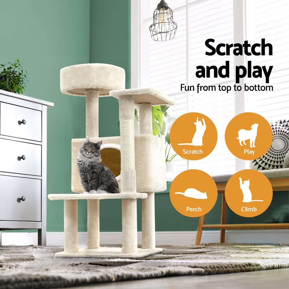 i.Pet Cat Scratcher With House 90cm