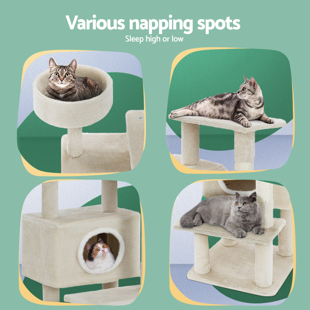 i.Pet Cat Scratcher With House 90cm