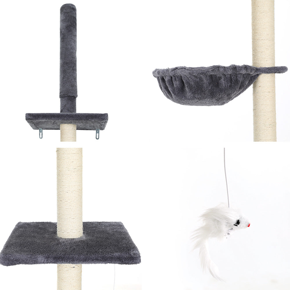 i.Pet Cat Tower Scratching Post Floor to Ceiling 260cm