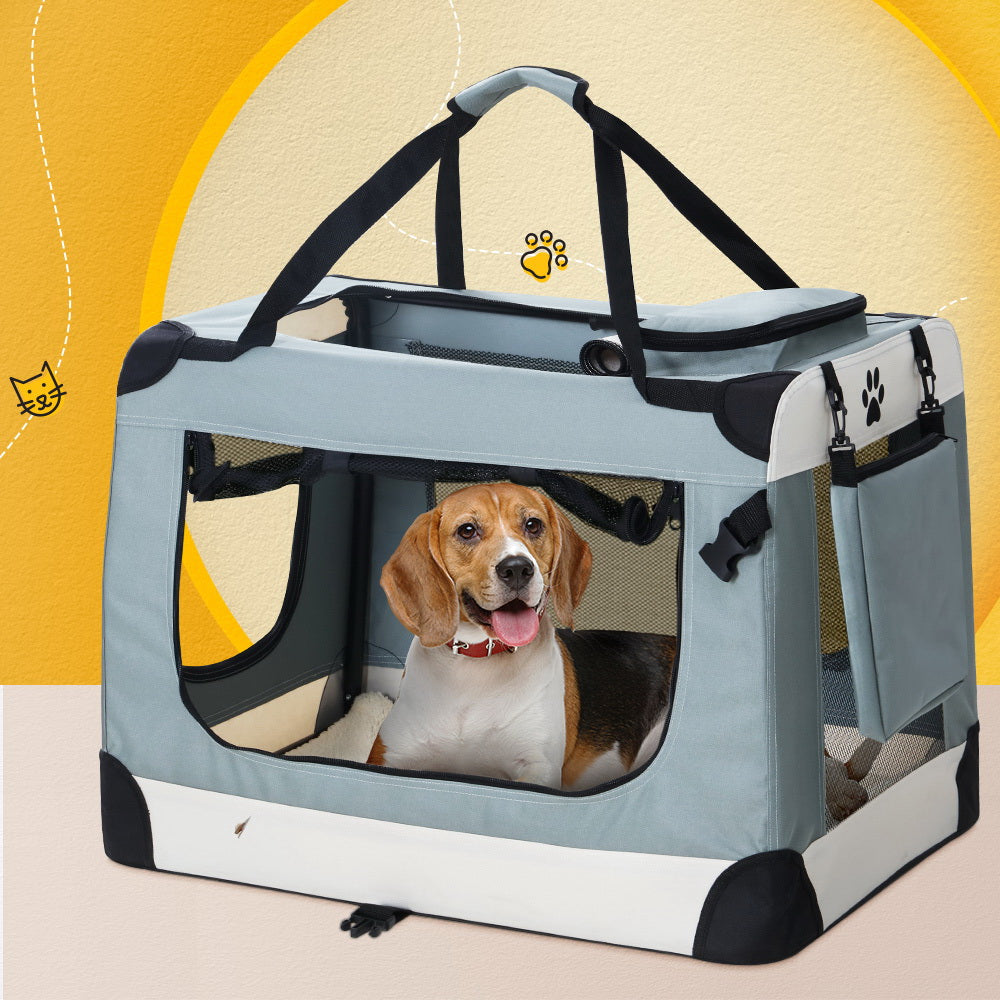 i.Pet Foldable Carrier Soft - Light Grey - 2XL