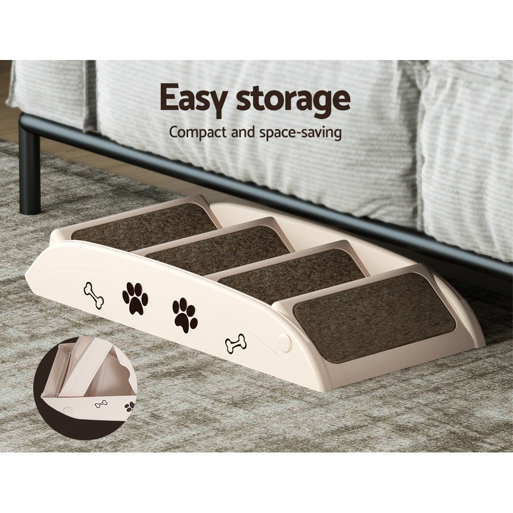 i.Pet Indoor Foldable Ladder Beige