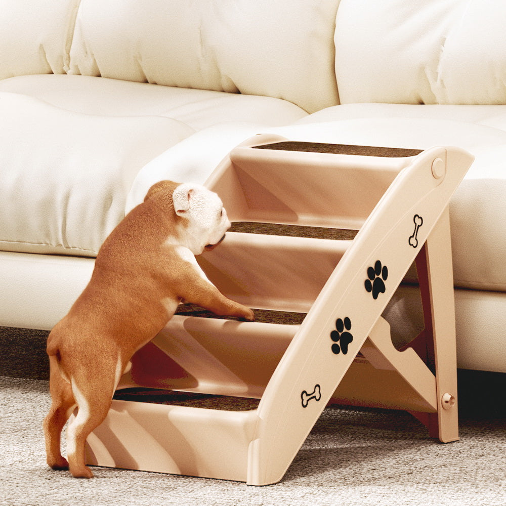 i.Pet Indoor Foldable Ladder Beige