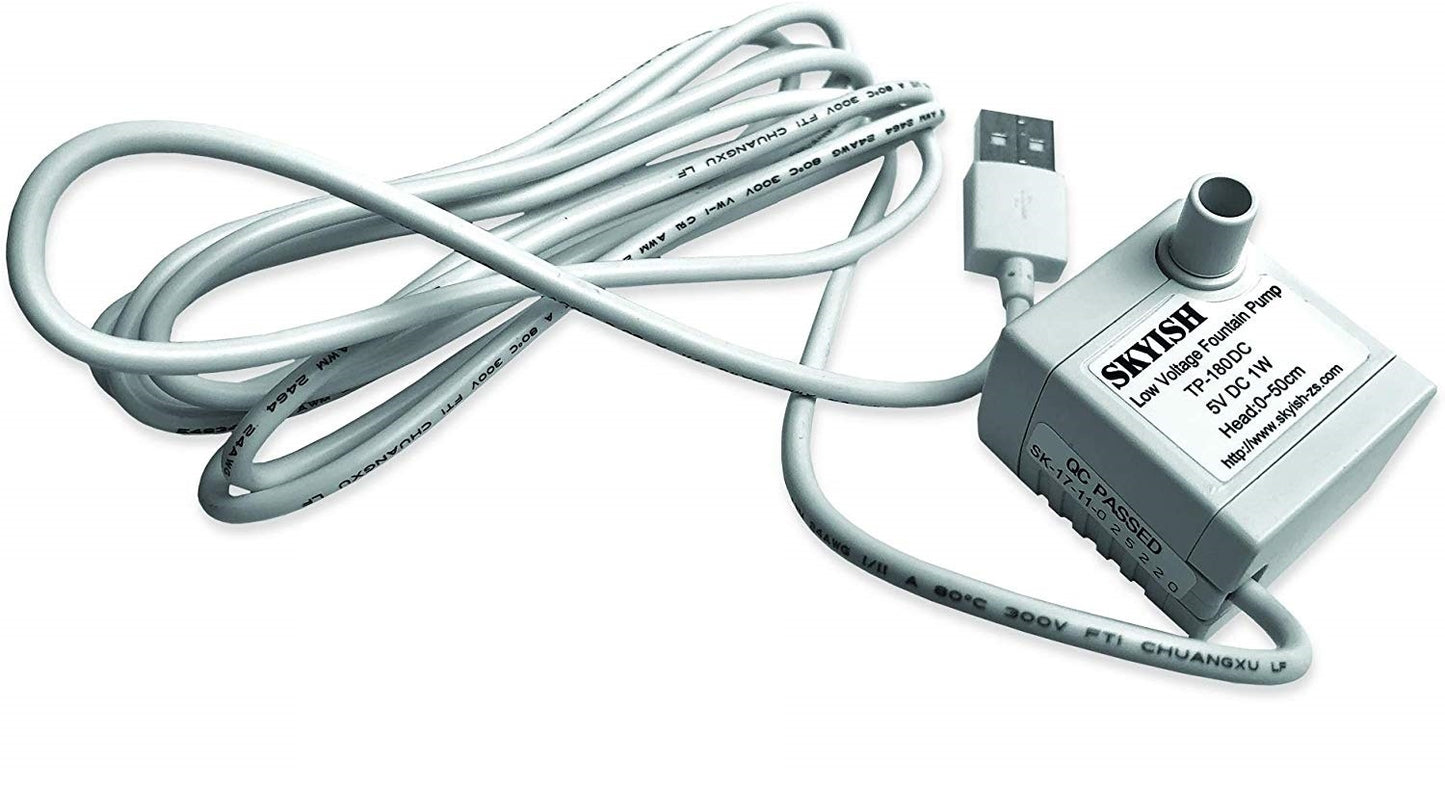 Replacement pump and USB cable for Pioneer Swan and Magnolia fountains