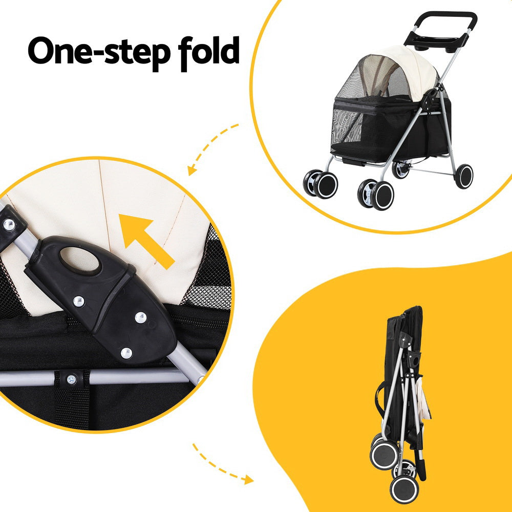 i.Pet 4 Wheels Pet Stroller Large
