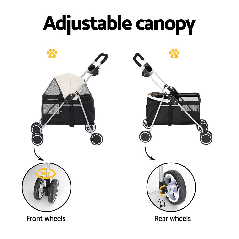 i.Pet 4 Wheels Pet Stroller Large