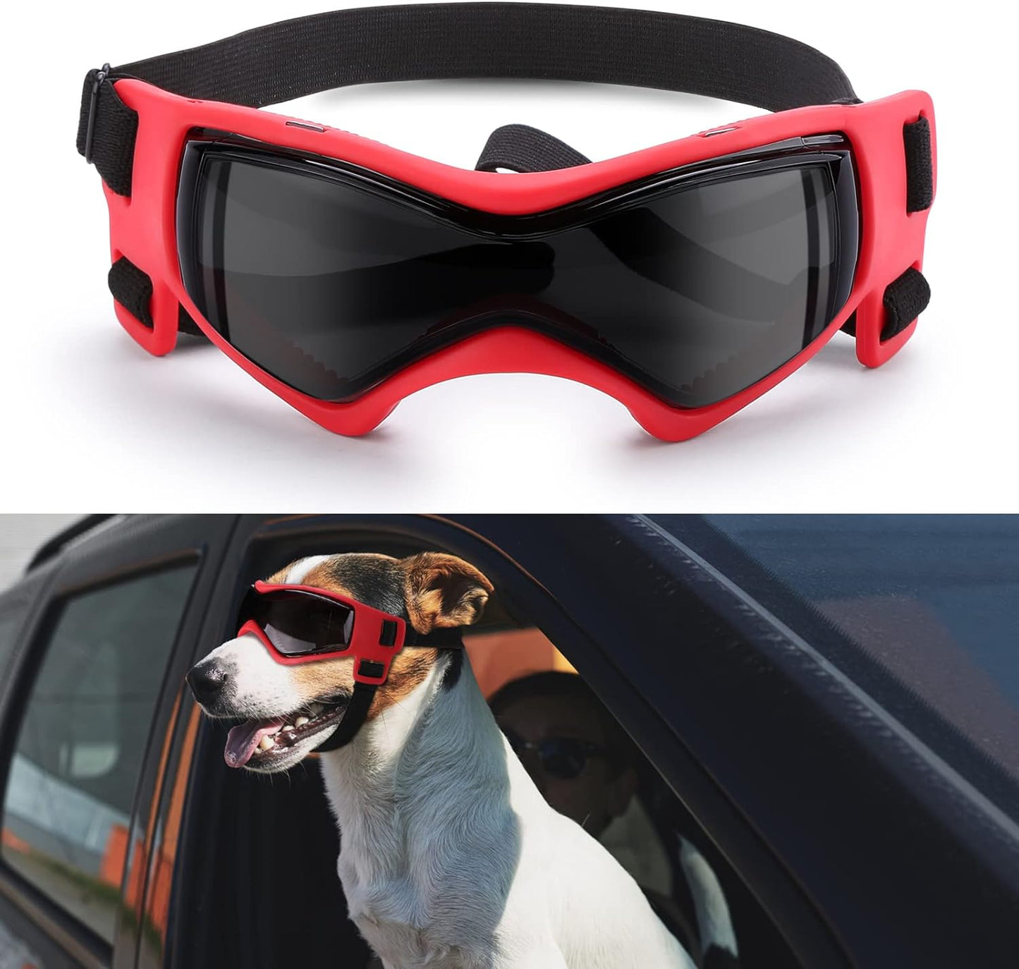 Dog UV Protection Goggles Red - Medium/Small