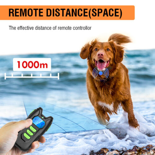 Electric Pet Dog Training Anti Bark Collar Sound Vibrate Auto Rechargeable