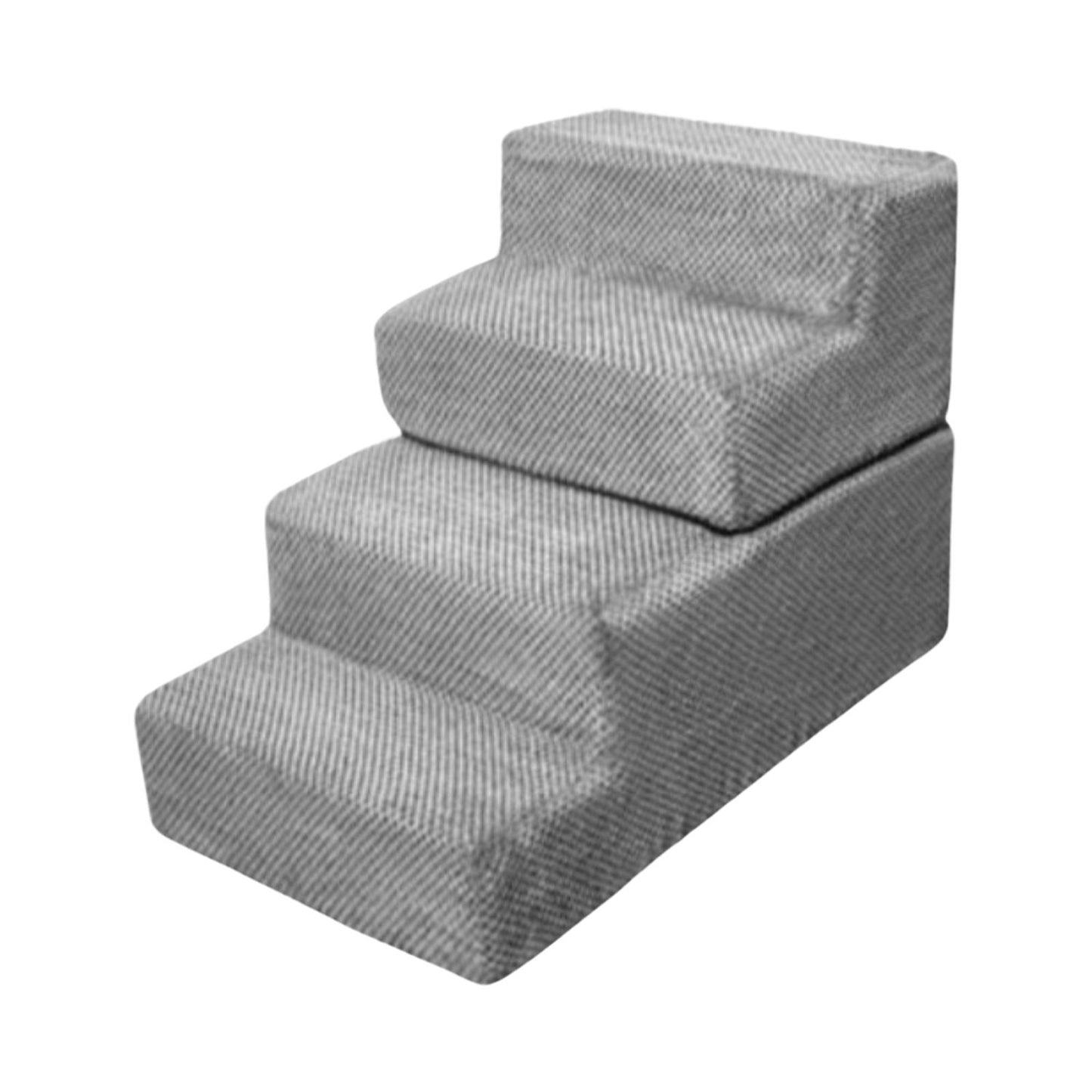 FLOOFI Pet Stairs Memory Foam 4-Step Grey
