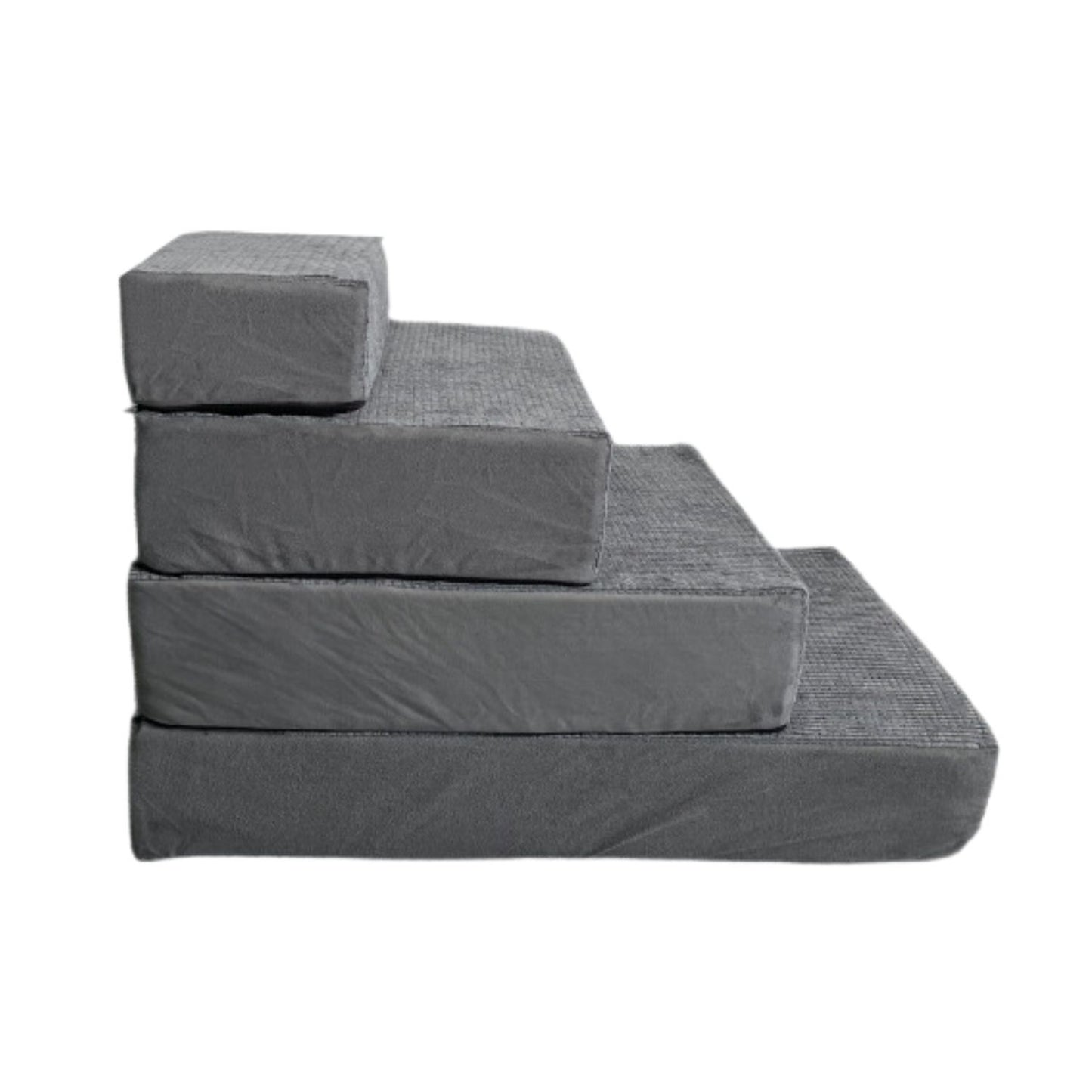 FLOOFI Pet Stairs Memory Foam 4-Step Grey