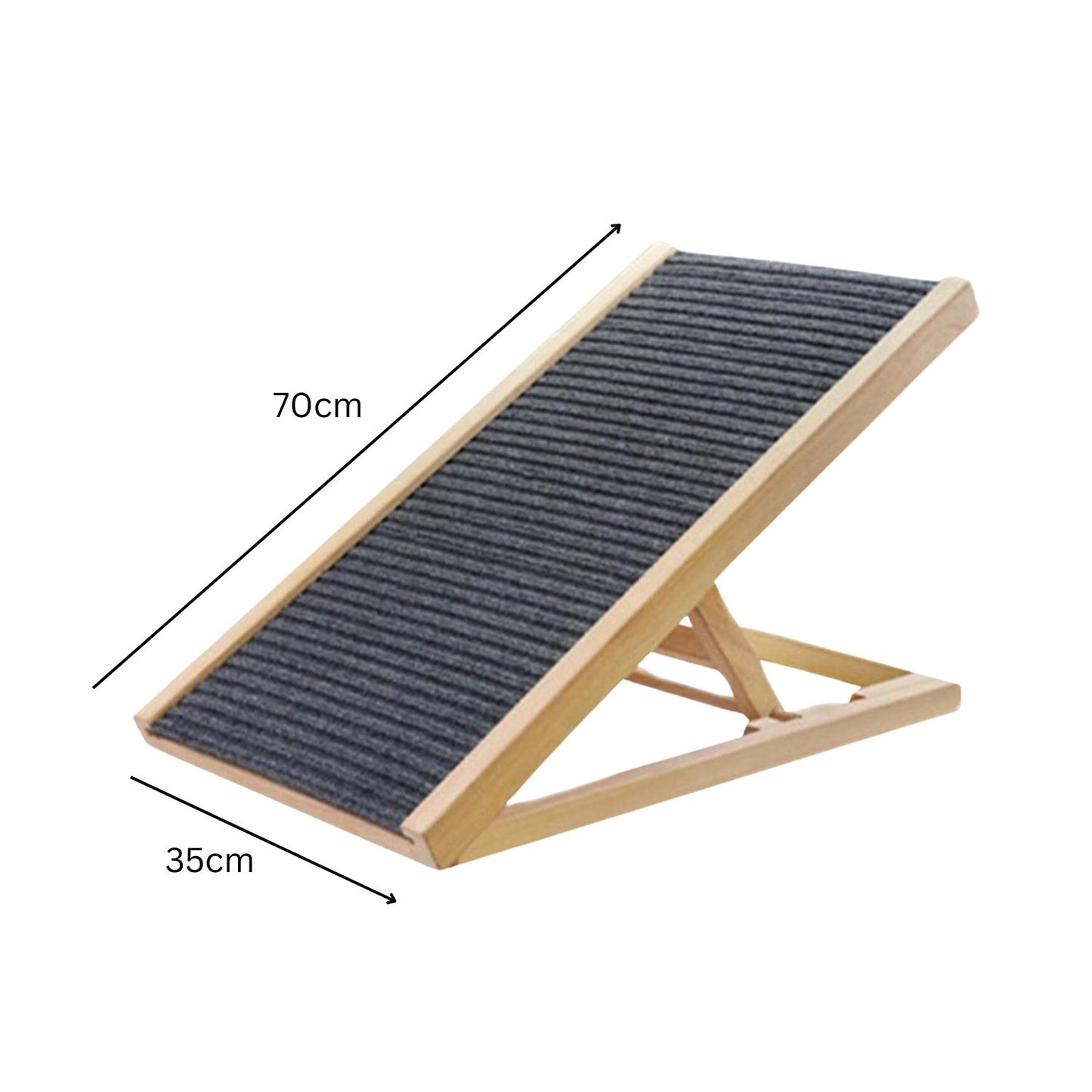 Floofi Wooden Adjustable Pet Ramp (Up to 120kg) - 70cm