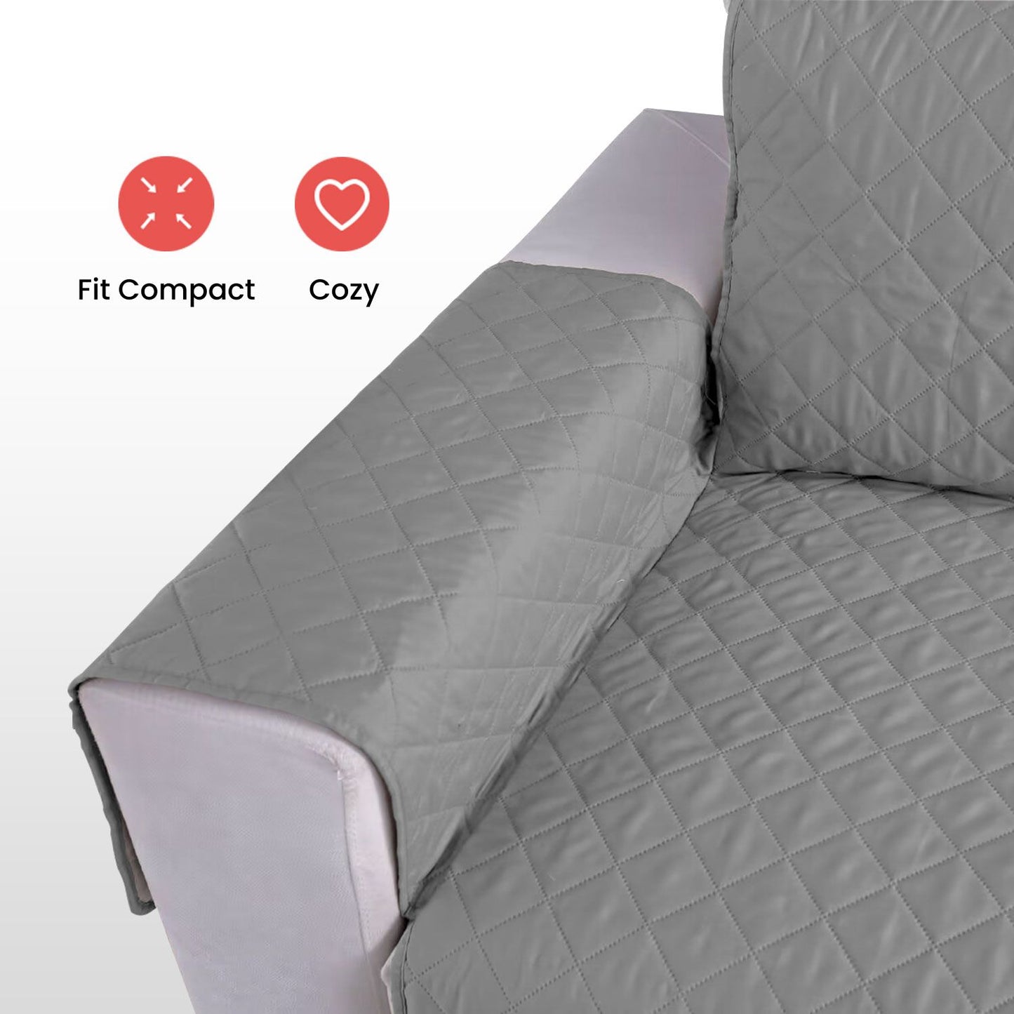 FLOOFI Pet Sofa Cover - Grey - 2 Seat