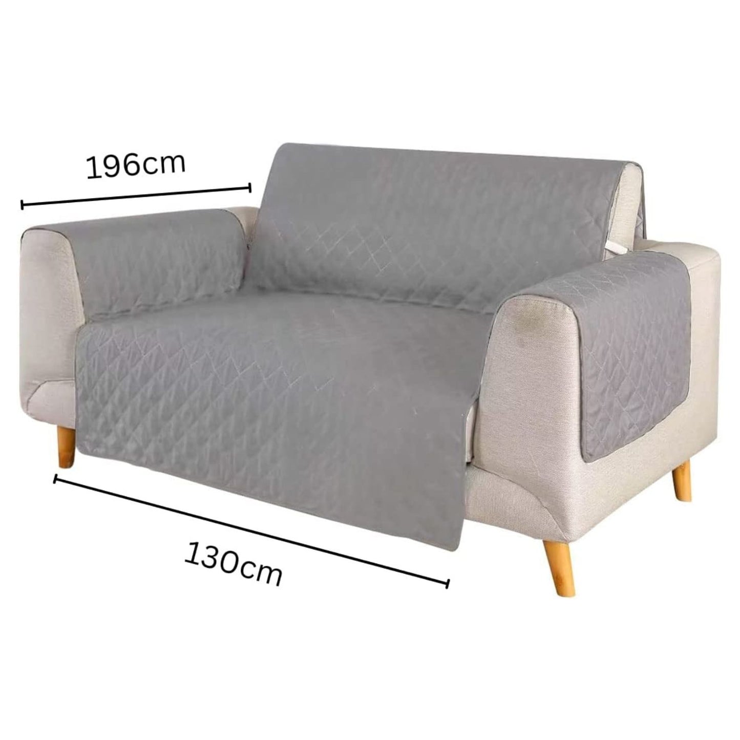 FLOOFI Pet Sofa Cover - Grey - 2 Seat
