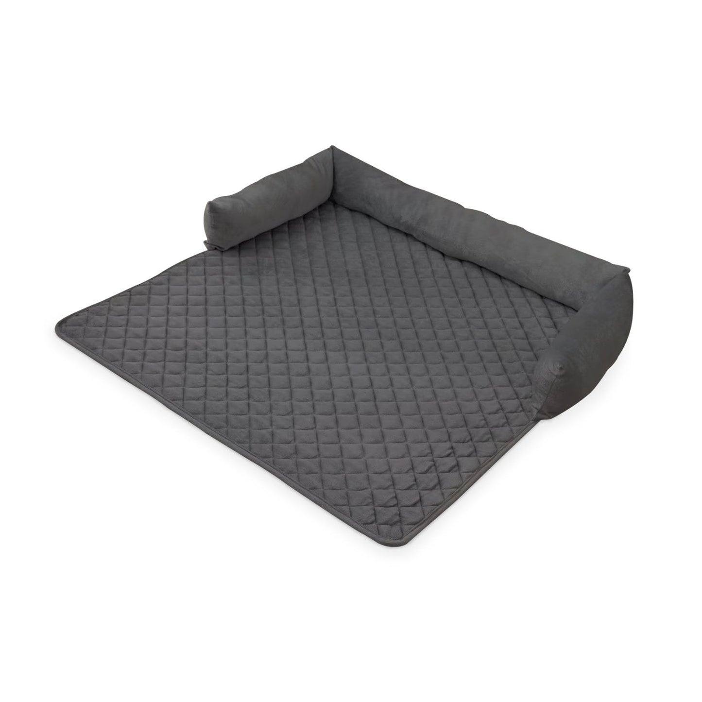 FLOOFI Pet Sofa Cover with Bolster - Grey - M