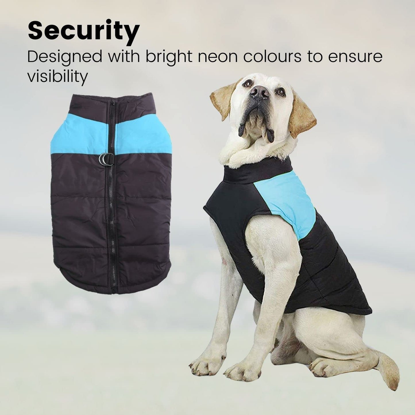 Floofi Dog Winter Vest Blue - S