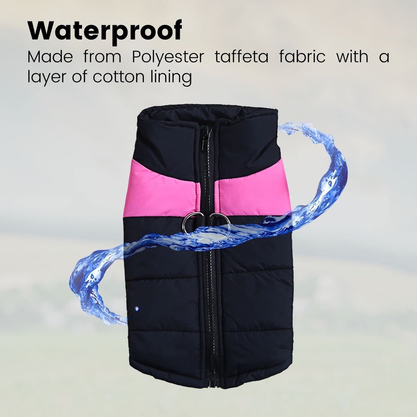 Floofi Dog Winter Vest Blue - S