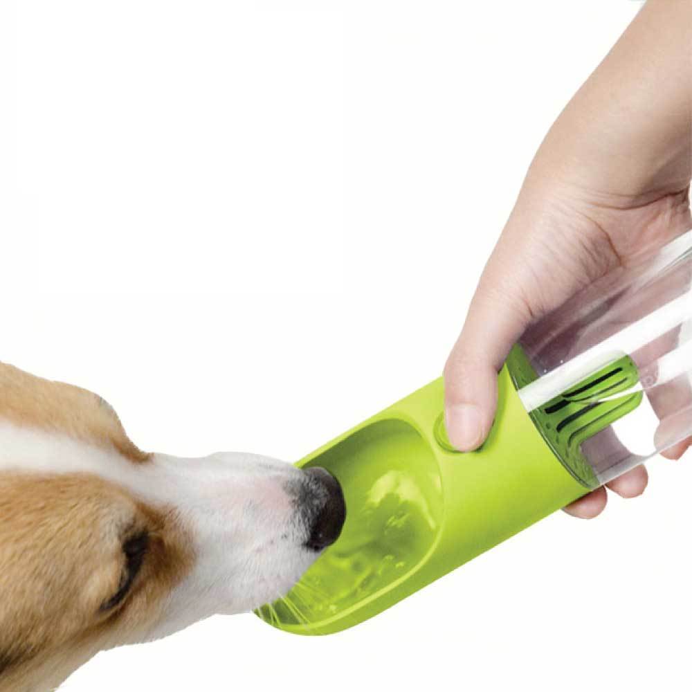 All For Paws Portable Travel Pet Water Bottle with Filter - 380ml