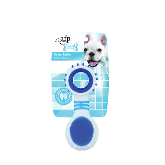 All For Paws Dog Dental Rattle - Blue