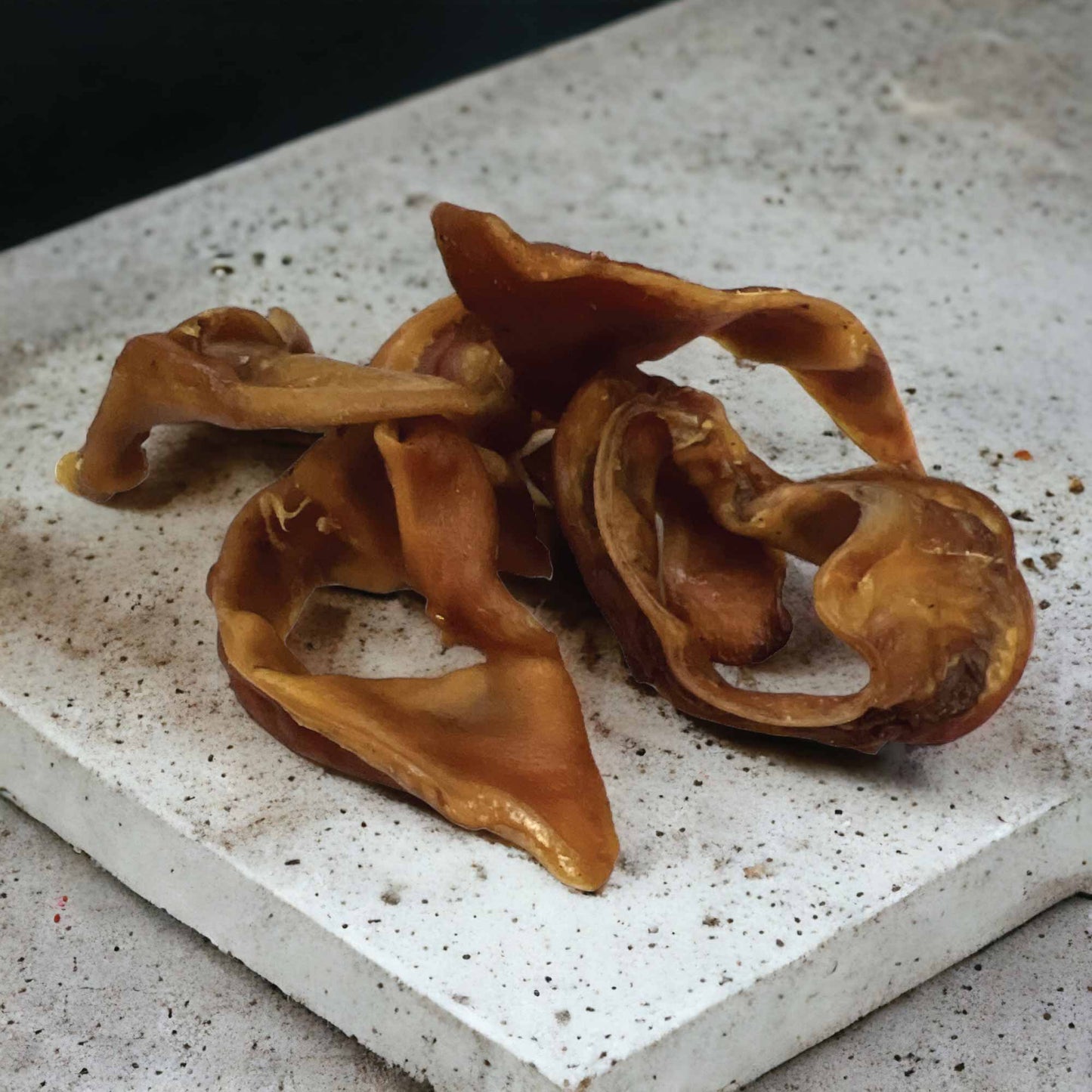 Rooster Farms Dog Treat Dehydrated Australian Pig Ear Strips - 400g