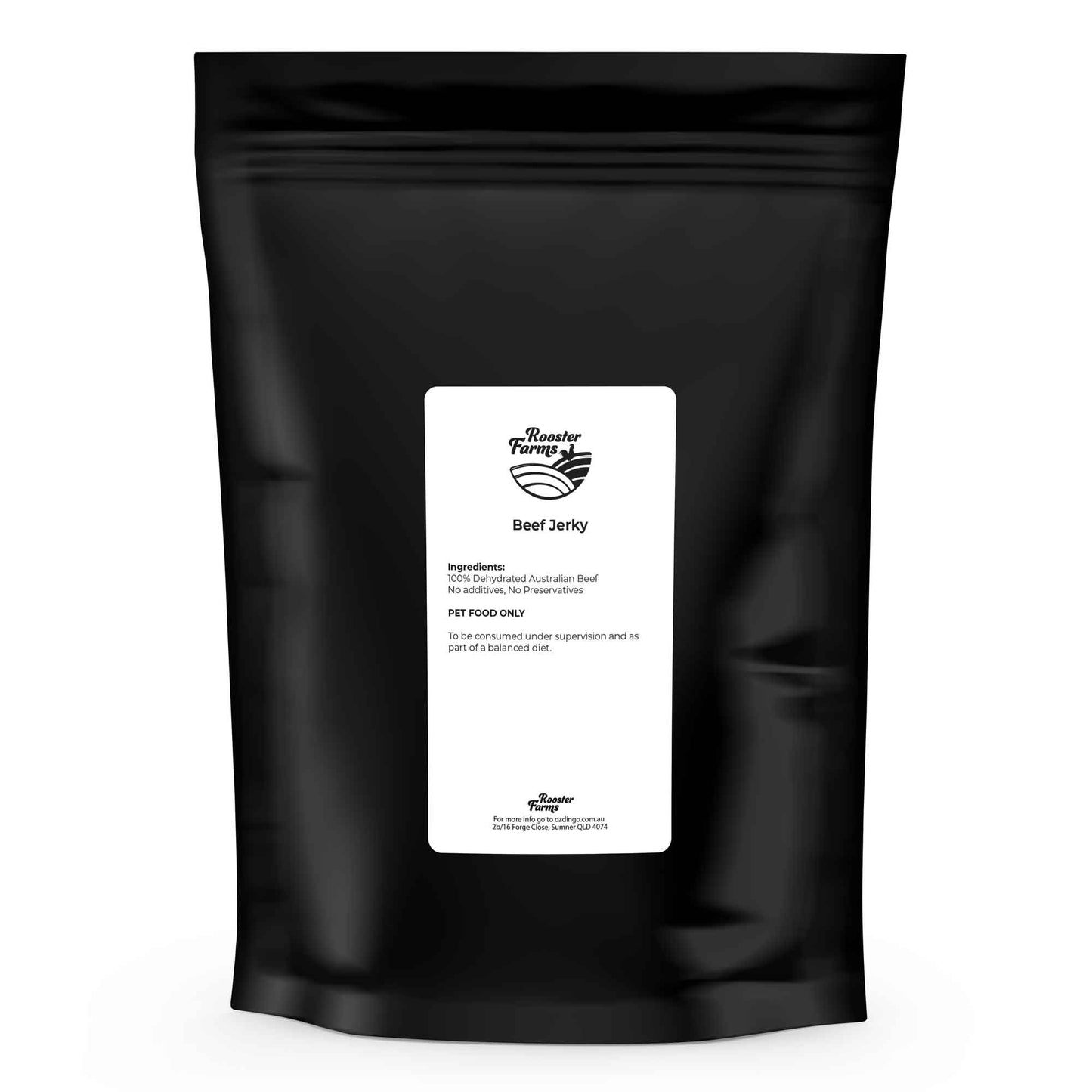 Rooster Farms Dog Treat Dehydrated Australian Beef Jerky - 400g