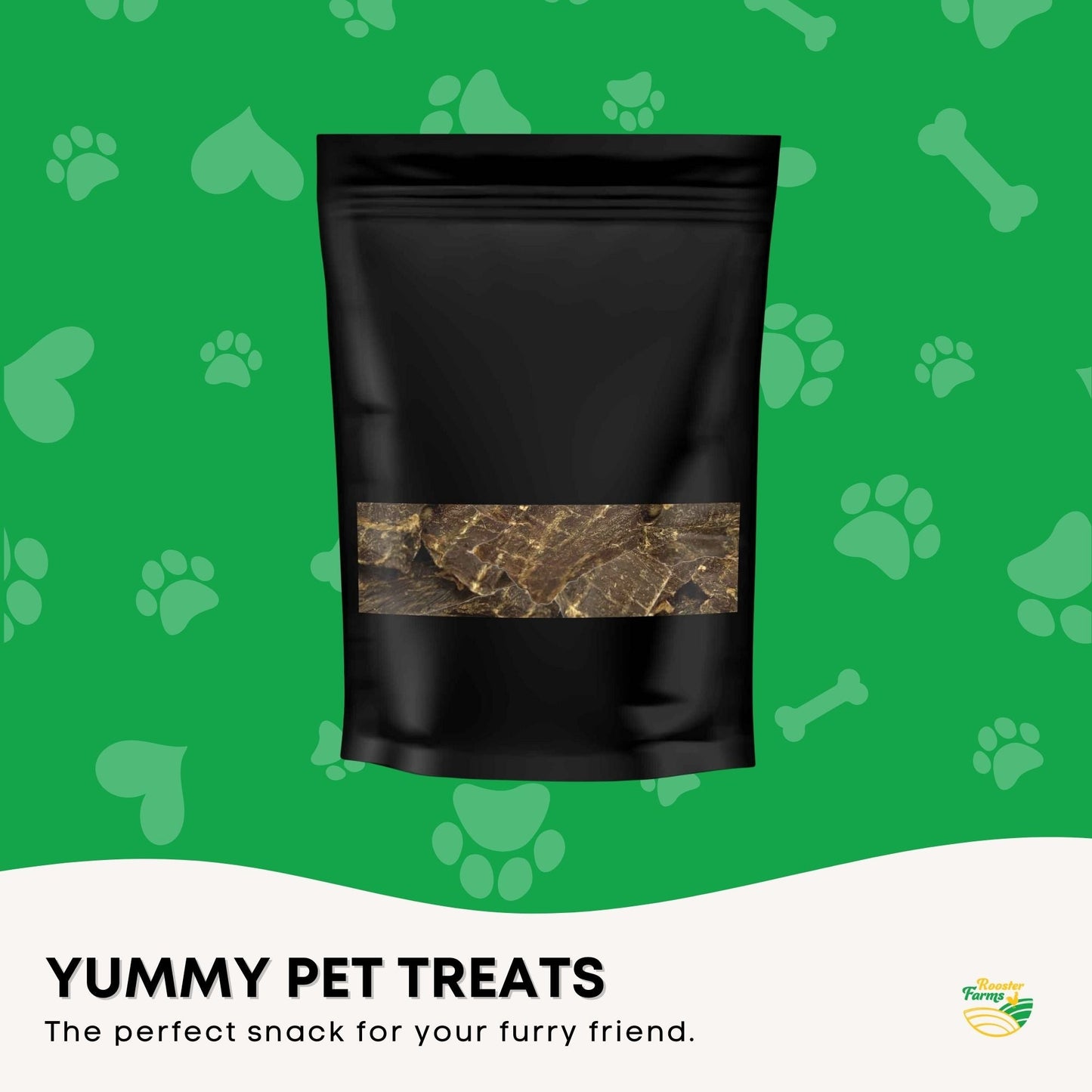 Rooster Farms Dog Treat Dehydrated Australian Beef Jerky - 400g