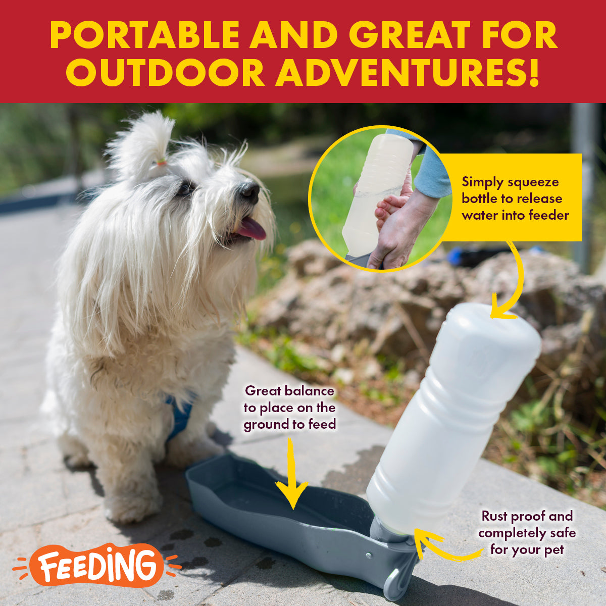 Pet Basic Portable Dog Drinking Bottle With Wrist Strap 500ml - 12PC