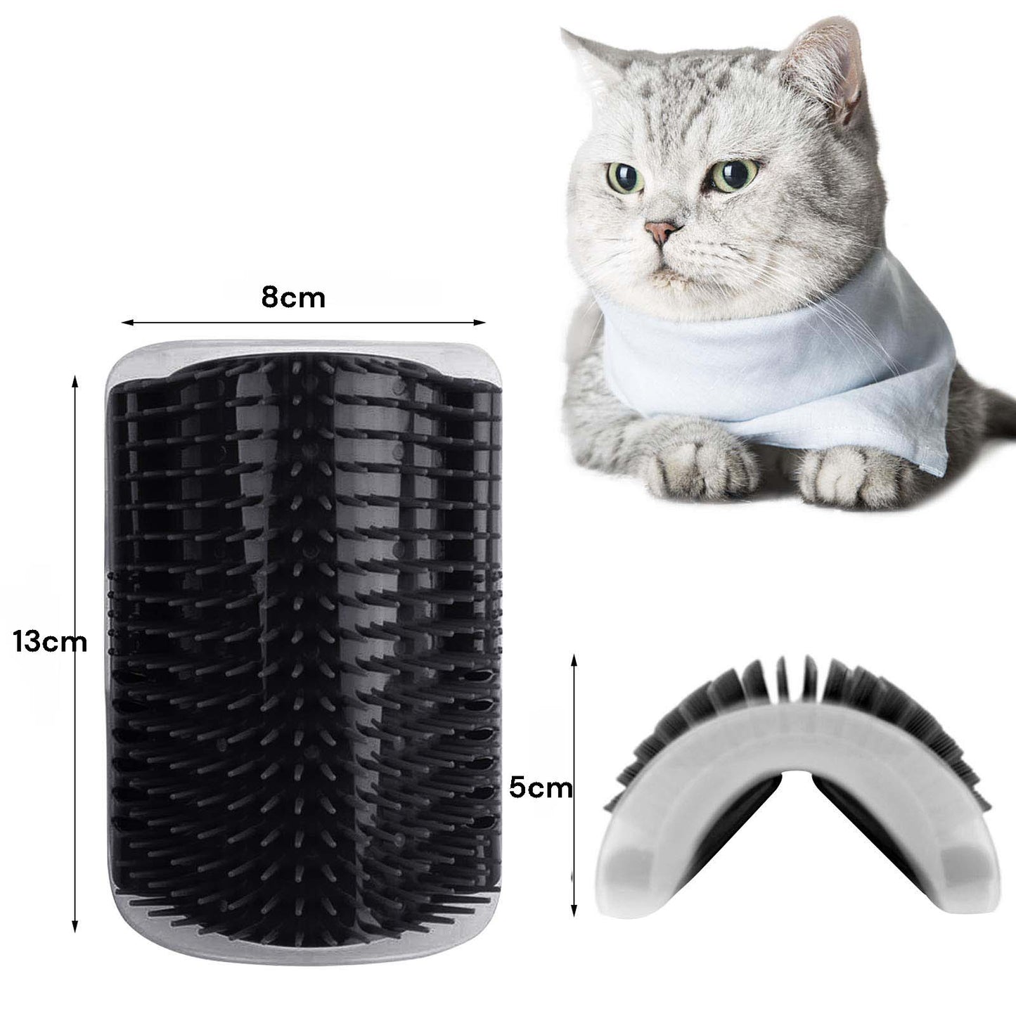 Cat Wall Corner Scratcher Comb - Black