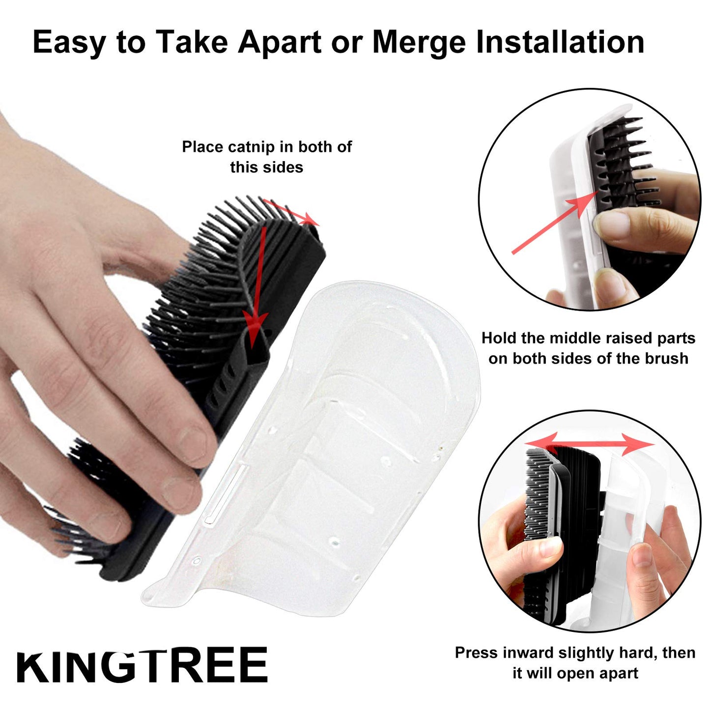Cat Wall Corner Scratcher Comb - Black