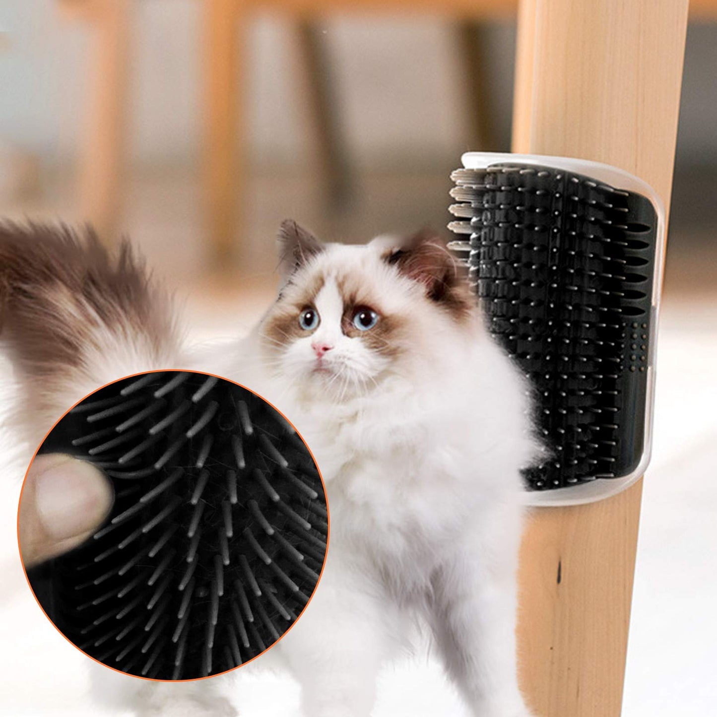 Cat Wall Corner Scratcher Comb - Black