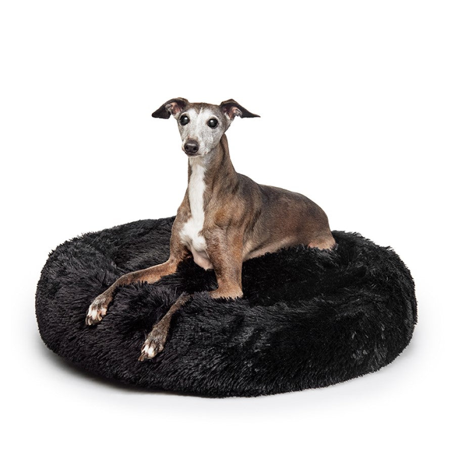 Fur King "Aussie" Calming Dog Bed Black - M 80cm