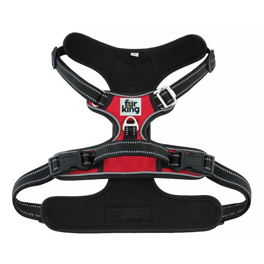 Fur King Ultimate No Pull Dog Harness Red - L