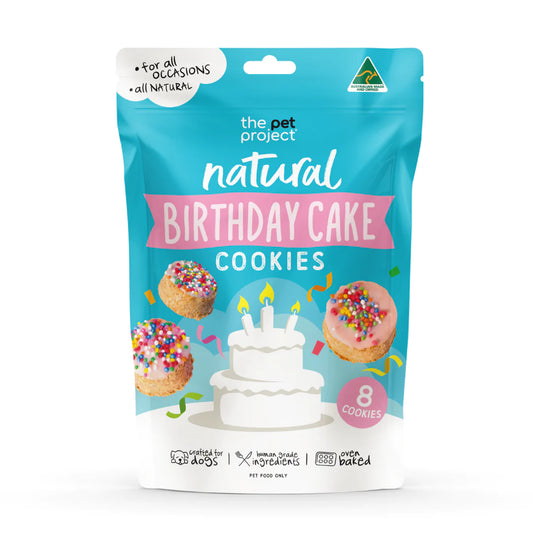 The Pet Project Natural Birthday Cake Cookies - 8 Pack