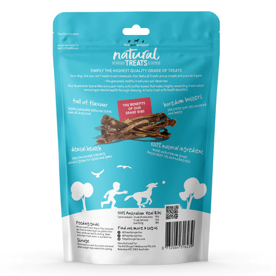 The Pet Project Natural Treats – Spare Ribs 120g