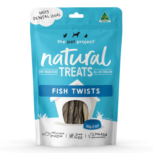 The Pet Project Natural Treats – Fish Twists 100g