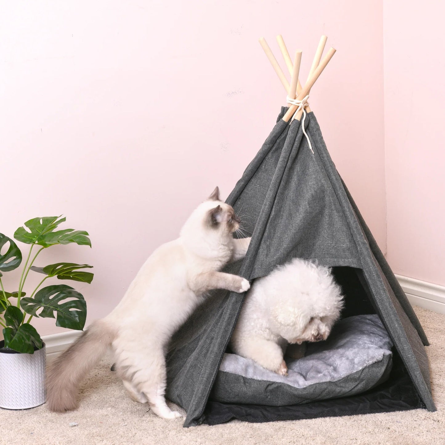 Charlie’s Pet Teepee Tent – Charcoal